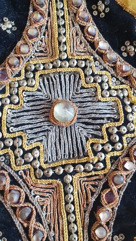 Antiker Wandteppich / Gobelin Kalaga Thailand Sternzeichen Handarbeit 6