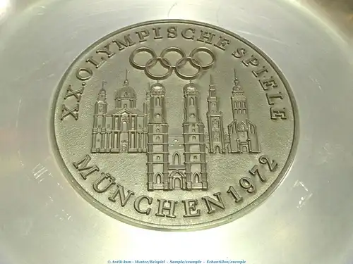 Sammelteller Zinn - XX. Olympische Spiele München 1972 - 24 cm OLY0075