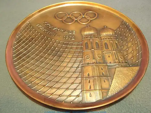 Sammelteller Relief - XX. Olympiade München 1972 - 29 cm, Antik-ksm