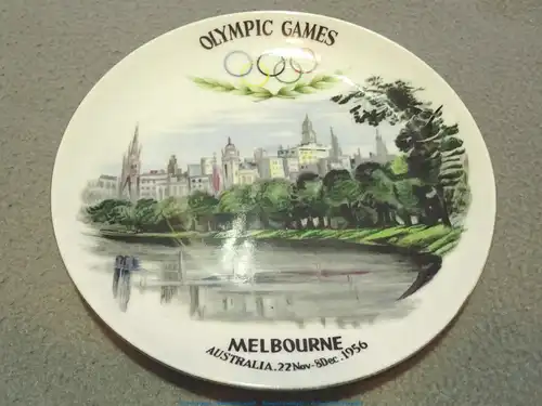 Kleiner Sammelteller - Olympic Games Melbourne 1956 - Australien , 16 cm, Antik-ksm