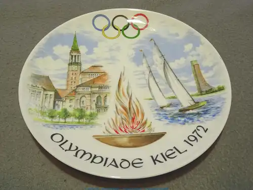Sammelteller - Olympiade Kiel 1972 - Deutschland  19 cm , Antik-ksm