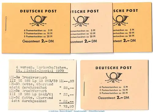 DDR Heftchenblätter  Nr MH-3 Ungebraucht DBM0217