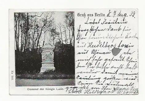 [Ansichtskarte] AK Gruss aus Berlin / Denkmal der Königin Luise. 