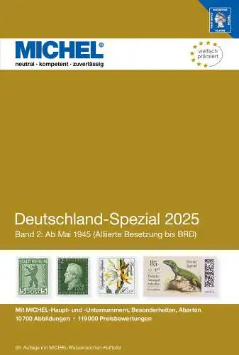 MICHEL Briefmarken Katalog Deutschland-Spezial 2025 – Band 2 (ab 1945) NEU