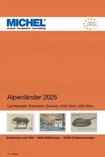 MICHEL Briefmarken Katalog Alpenländer 2025 (E 1) NEU