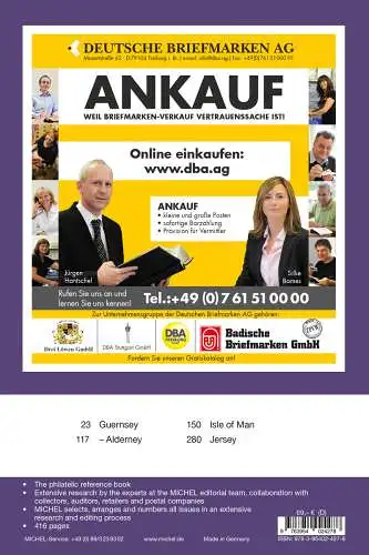 MICHEL Briefmarken Katalog Channel Islands and Isle of Man Englisch NEU