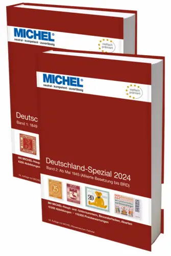 MICHEL Briefmarken Katalog Deutschland-Spezial-Set 2024 - Band 1 und Band 2 NEU