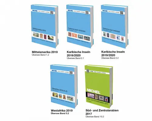 MICHEL Briefmarken Katalog Übersee-Set 5 Bände NEU