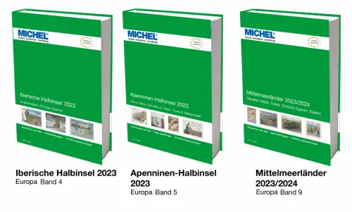 MICHEL Briefmarken Katalog Europa Set 2023 Südeuropa (E4, E 5, E 9)
