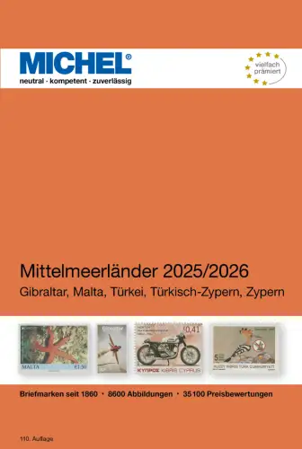 MICHEL Stamp Catalogue Mediterranean Countries 2025/2026 (E 9) New