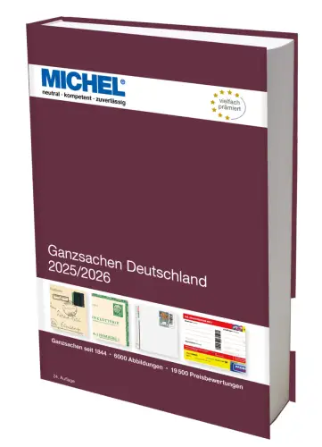 MICHEL Briefmarken Katalog Ganzsachen Deutschland 2025/2026 NEU
