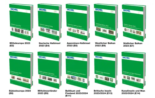 MICHEL Briefmarken Katalog Europa Set 2023 10 Bände (2, 4-9, 11, 13, 14) NEU