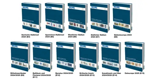 MICHEL Briefmarken Katalog Europa Set 2024: 11 Bände (4-9, 11-15) NEU