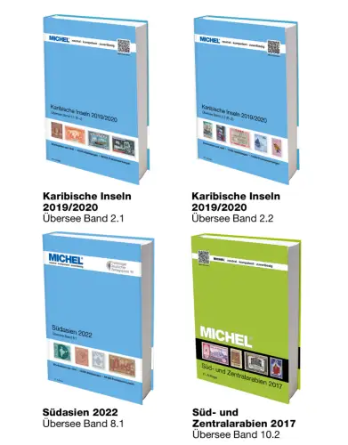 MICHEL Briefmarken Kataloge Übersee-Set 4 Bände NEU