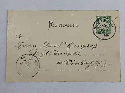 [Lithographie] XXVI te General Versammlung des D. u. Oe. Alpenvereins zu Passau 1899. 