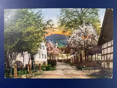 [Ansichtskarte] Sasbachwalden bad. Schwarzwald, Format 14 x 9 cm, 1917. 