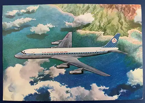 [Werbepostkarte] KLM Douglas DC-8 Intercontinental Jet. 