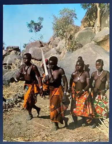 [Echtfotokarte farbig] Nord Cameroun, Mokolo, 10 - La Danse du Boeuf. 