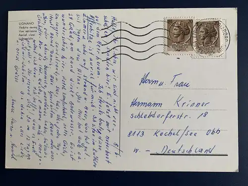 [Echtfotokarte farbig] Lignano. 