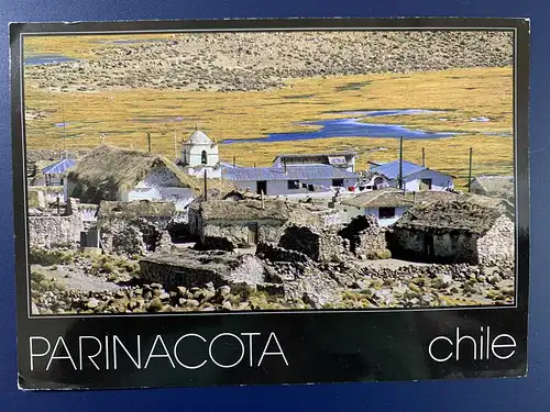 [Echtfotokarte farbig] Parinacota, Chile. 