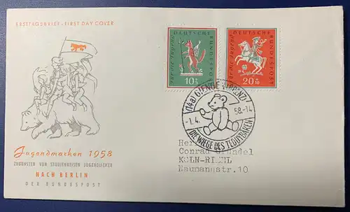 Bundesrep. Deutschland Nur Hauptgebiet 1958 Sonderstempel D-0071