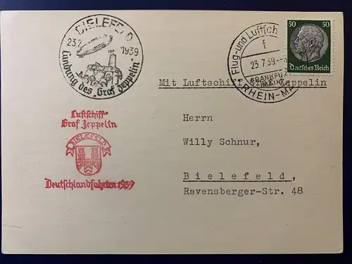 Bundesrep. Deutschland 1939 Sonderstempel D-0075