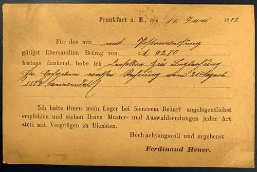 Deutsches Reich 1883 Rundstempel (Datum und/oder Ort klar) D-0088