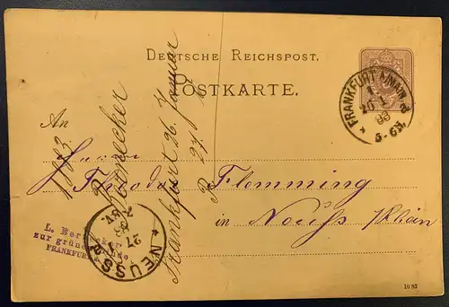 Deutsches Reich 1883 Nr P13 F01 Rundstempel (Datum und/oder Ort klar) D-0092