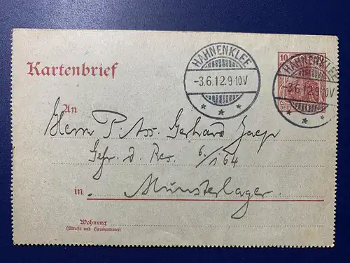 Deutsches Reich 1912 Nr K13 Rundstempel (Datum und/oder Ort klar) D-0096