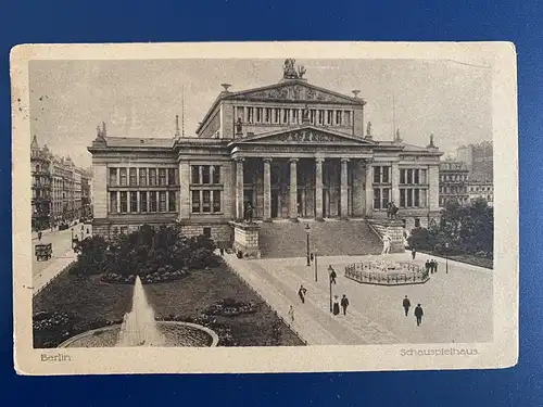 [Echtfotokarte schwarz/weiß] Berlin, Schauspielhaus. 