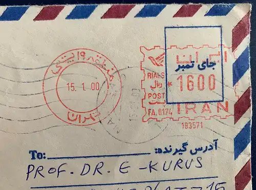 Iran 2000 Freistempel IR-0002