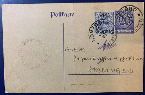 Deutsches Reich 1921 Nr DP2 D60 Rundstempel (Datum und/oder Ort klar)