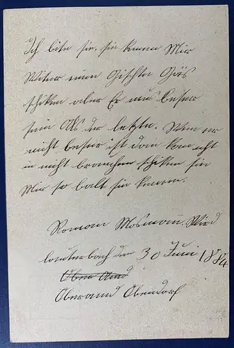 Altd. Württemberg 1884 Nr DP24 Rundstempel (Datum und/oder Ort klar)