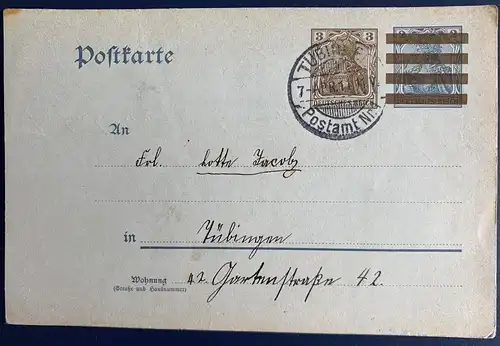 Deutsches Reich 1911 Nr P84 Rundstempel (Datum und/oder Ort klar)