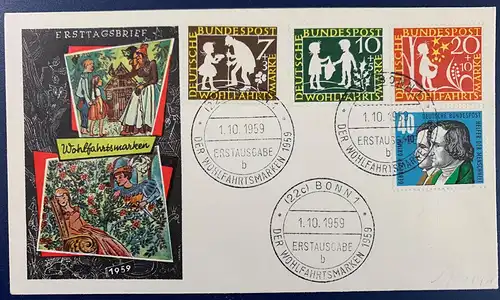 Bundesrep. Deutschland 1959 Nr 322 - 325 Ersttagssonderstempel