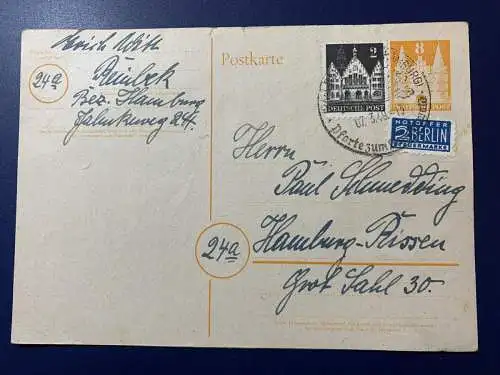 All. Bes. Bizone 1949 Sonderstempel