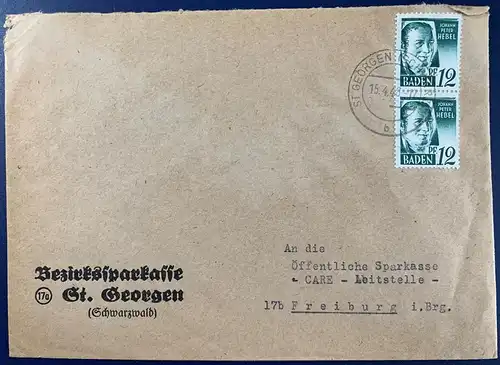 All. Bes. Franz. Zone Baden 1948 Nr 4 Rundstempel (Datum und/oder Ort klar)