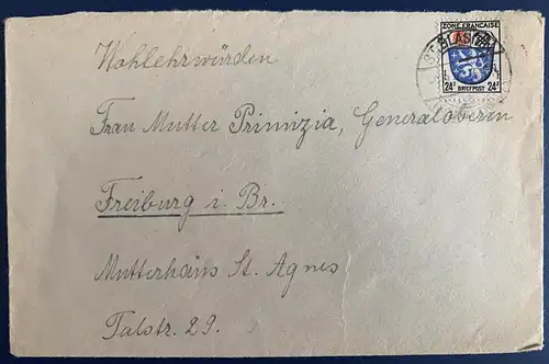 All. Bes. Franz. Zone 1946 Nr 9 Rundstempel (Datum und/oder Ort klar)