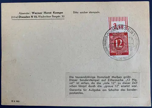 All. Bes. Gem.-Ausg. 1947 Nr 919 Sonderstempel