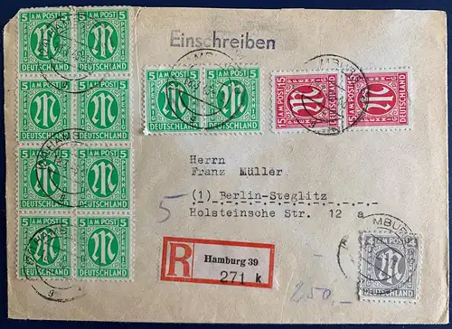 All. Bes. Bizone 1946 Nr 2 3 8 Rundstempel (Datum und/oder Ort klar)