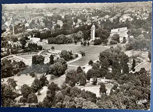 [Echtfotokarte schwarz/weiß] Essen, Grugapark, Ersttagssonderstempel zur Internationalen Polizei-Ausstellung in Essen. 