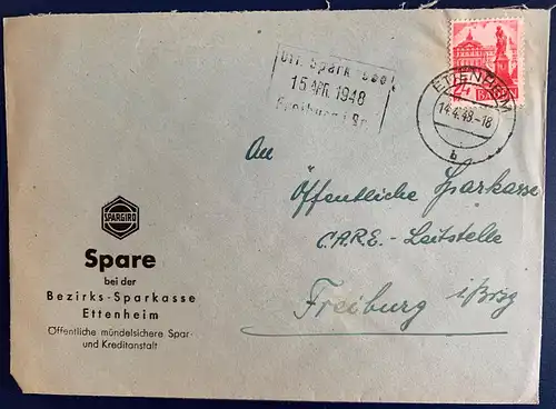 All. Bes. Franz. Zone Baden 1948 Nr 8 Rundstempel (Datum und/oder Ort klar)