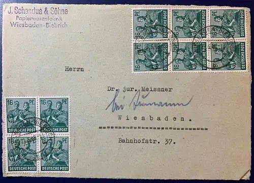 All. Bes. Gem.-Ausg. 1948 Nr 949 Briefvorderseite