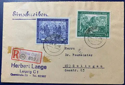 All. Bes. Gem.-Ausg. 1948 Nr 967 + 968 Rundstempel (Datum und/oder Ort klar)