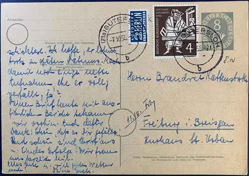 Bundesrep. Deutschland 1955 Nr P11 II Rundstempel (Datum und/oder Ort klar)