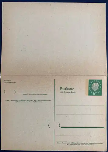 Bundesrep. Deutschland 1960 Nr P 45 II Ungebraucht