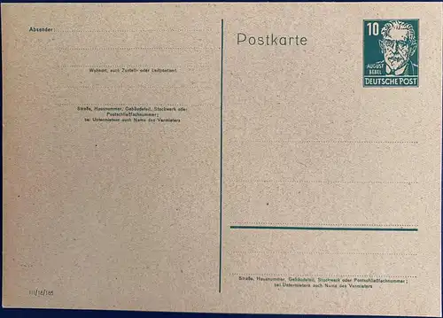 DDR 1951 Nr P 41 II c Ungebraucht
