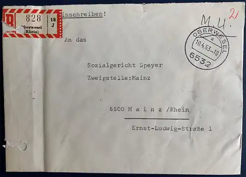 Bundesrep. Deutschland 1963 Nr 348x Rundstempel (Datum und/oder Ort klar)