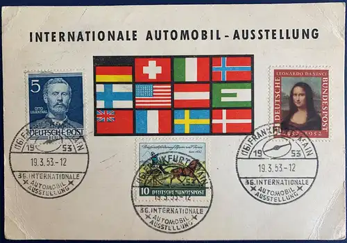 Bundesrep. Deutschland 1953 Nr 128 (Bund) senkrechtes Paar 148 (Bund) 160 (Bund) 93 (Berlin) Sonderstempel
