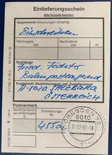 DDR  Rundstempel (Datum und/oder Ort klar)